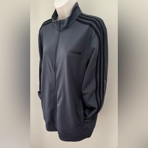 Adidas Men's Dark Gray Zip Up Jacket